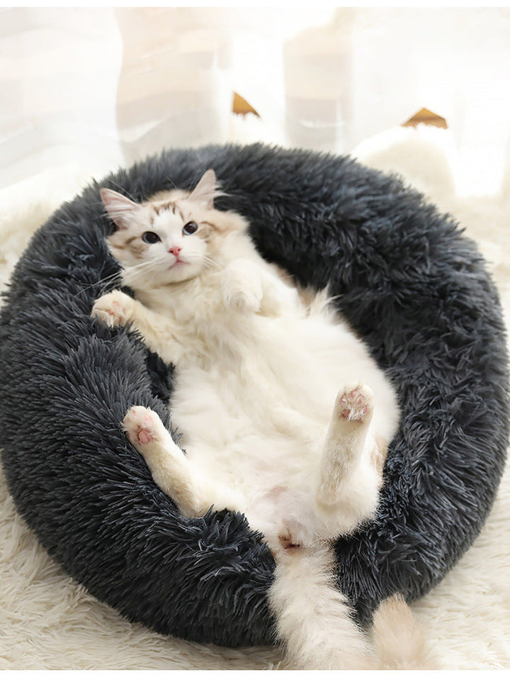 Soft Thick Cotton Plush Round Pet Bed - The Cozy Paradise for Your Furry Friends