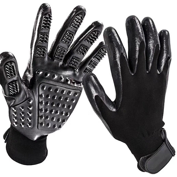 The Ultimate Pet Grooming Experience with Rubber Hair Removal Gloves