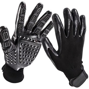 The Ultimate Pet Grooming Experience with Rubber Hair Removal Gloves