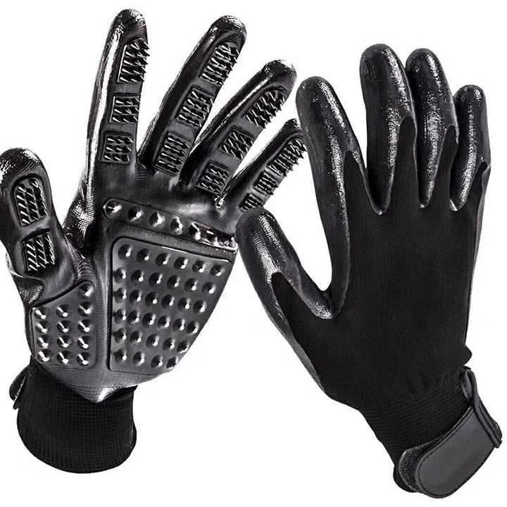 The Ultimate Pet Grooming Experience with Rubber Hair Removal Gloves