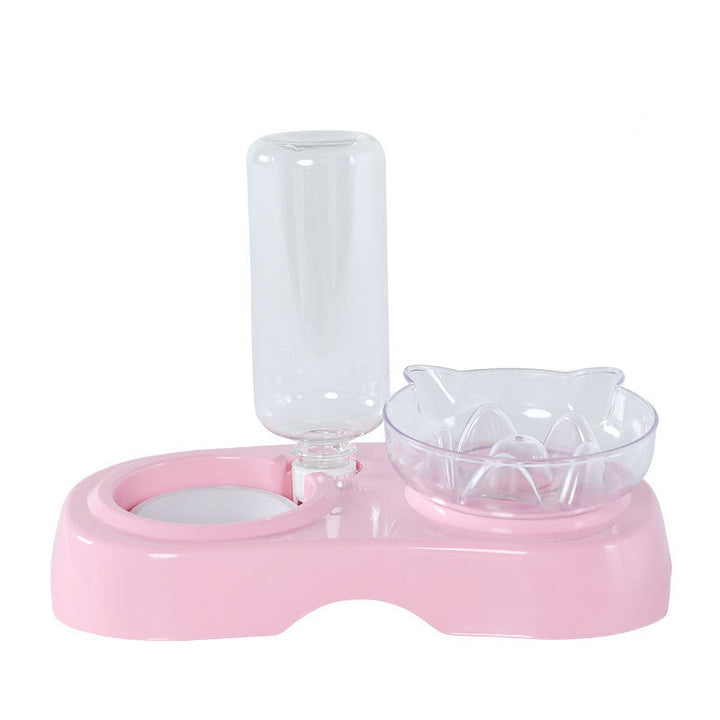 Elevate Your Pet's Dining Experience with Our Transparent Pet Food And Water Bowl Set