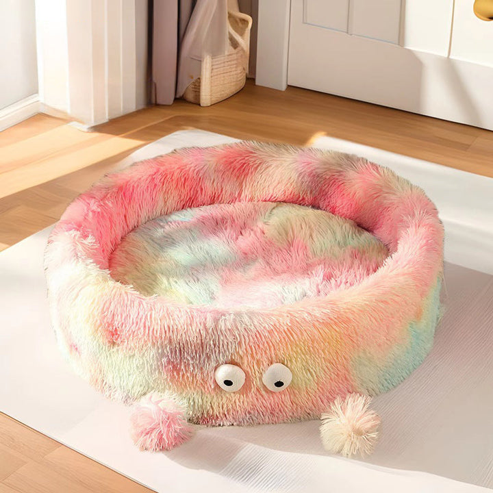 Round Winter Warm Pet Monster Bed Nest Cushion
