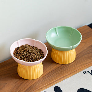 Elevate Your Pet's Dining Experience with Our Candy Color Ceramic Pet Feeding Bowl