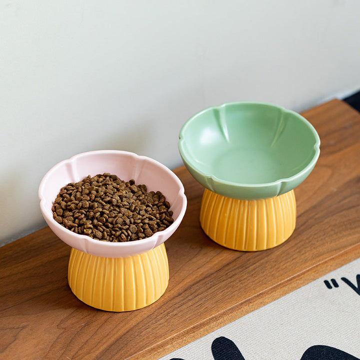 Elevate Your Pet's Dining Experience with Our Candy Color Ceramic Pet Feeding Bowl